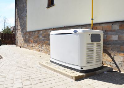 Residential Backup Generator in Driveway